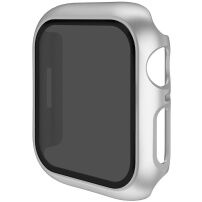 Metaliczne etui zamykane ze szkłem hartowanym Anti-Spy do Apple Watch 41mm - srebrne