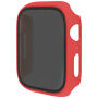 Matowe Etui zamykane z hartowanym szkłem Anti-Spy do Apple Watch 41mm - czerwone
