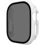 Matowe etui zamykane z hartowanym szkłem Anti-Spy do Apple Watch Ultra 49mm - białe