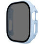 Matowe Etui zamykane z hartowanym szkłem Anti-Spy do Apple Watch Ultra 49mm - niebieskie