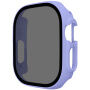 Matowe etui zamykane z hartowanym szkłem Anti-Spy do Apple Watch Ultra 49mm - fioletowe