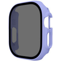 Matowe etui zamykane z hartowanym szkłem Anti-Spy do Apple Watch Ultra 49mm - fioletowe