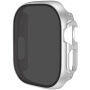 Metaliczne etui zamykane z hartowanym szkłem Anti-Spy do Apple Watch Ultra 49mm - srebrne