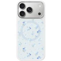 MUTURAL Flora Story etui ze wzorem w kwiaty i MagSafe do iPhone 17 Pro Max - biały