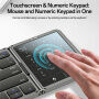 Yesido KB49 składana bezprzewodowa klawiatura Bluetooth z touchpadem i podstawką - ciemnoszara