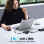 UGREEN 35584 4w1 hub - 4x USB-C na USB-C do MacBooka - czarny
