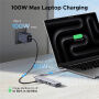 UGREEN U601 5w1 hub - HDMI / 2x USB-C / 2x USB-A na USB-C - srebrny