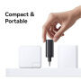 USAMS CC296 GaN zestaw ładowarki z portami USB-C / USB-A i wysuwanego kabla USB-C - 30W - biała