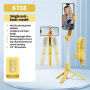 KT08 Bluetooth Kijek do selfie z tripodem i stabilizatorem Gimbal do iPhone - żółty