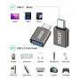 ENKAY ENK-AT134 redukcja ładująca i danych - USB-A na USB-C - 2 szt. - szara