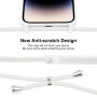 Silikonowe Etui ze sznurkiem do iPhone 16 Plus - białe