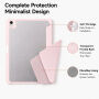 XDcase Etui zamykane z podstawką origami i miejscem na Apple Pencil do iPad Air 13" (2024-2026) / Pro 12,9" (2018-2022) - różowe