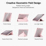 XDcase Etui zamykane z podstawką origami i miejscem na Apple Pencil do iPad Air 13" (2024-2026) / Pro 12,9" (2018-2022) - różowe