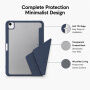 XDcase Etui zamykane z podstawką origami i miejscem na Apple Pencil do iPad Air 13" (2024-2026) / Pro 12,9" (2018-2022) - ciemnoniebieskie