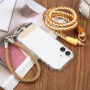 Pleciony sznurek do mocowania na etui do iPhone - szarobeżowy