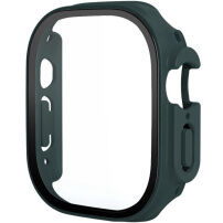 Matowe etui zamykane ze szkłem hartowanym do Apple Watch Ultra 49mm - ciemnozielone