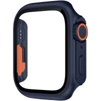 Obudowa w stylu Ultra z hartowanym szkłem dla Apple Watch 40 mm - ciemnoniebieski
