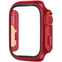 Etui zamykane w stylu Watch Ultra ze szkłem hartowanym dla Apple Zegarek 44mm - czerwony