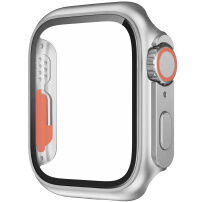 Obudowa w stylu Ultra z hartowanym szkłem dla Apple Watch 45mm - srebrny