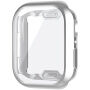 Metaliczne etui zamykane z miękkiego plastiku z ochroną ekranu do Apple Watch 45mm - srebrne