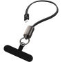ESSAGER ES-X84 2w1 pleciony kabel ładujący i do transmisji danych oraz smycz - USB-C na Lightning - 30 cm - czarny