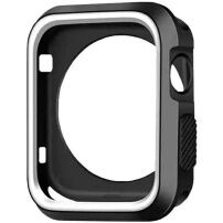 Pokrowiec ochronny silikonowy dla Apple Watch 42mm - czarno-biały