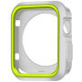 Pokrowiec ochronny silikonowy dla Apple Watch 38mm - biało-zielony