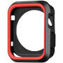 Pokrowiec ochronny silikonowy dla Apple Watch 42mm - czarno-czerwony
