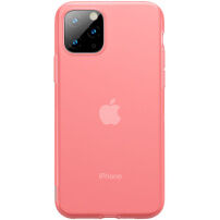 Baseus silikonowe etui przezroczyste do iPhone 11 Pro Max - czerwone