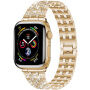 xDfind metalowy pasek wysadzany kamyczkami do Apple Watch 42mm / 41mm / 40mm / 38mm - złoty