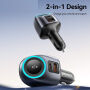 ESSAGER ES-CC31 ładowarka samochodowa z portami USB-C / USB-A i zintegrowaną ładowarką do Apple Watch - 50W - szara