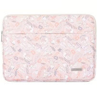 Torba z kwiatowym wzorem na iPad do 13" / MacBook do 14" - różowa