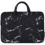 Torba z marmurowym wzorem na MacBooka do 16" - czarna
