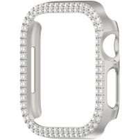 xDfind matowe etui zamykane wysadzane kamieniami do Apple Watch 45mm - starlight