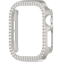 xDfind matowe etui zamykane wysadzane kamyczkami do Apple Watch 44mm - starlight