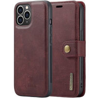 DG.Ming Odpinane etui z klapką 2 w 1 do iPhone'a 12 Pro Max - Wino