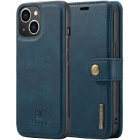 DG.MING 2w1 zdejmowane etui z klapką dla iPhone 13 mini - niebieskie