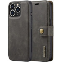 DG.Ming 2w1 odpinany pokrowiec z klapką do iPhone'a 15 Pro - szary