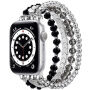 xDfind koralikowy pasek do Apple Watch 42mm / 41mm / 40mm / 38mm - czarno-srebrny
