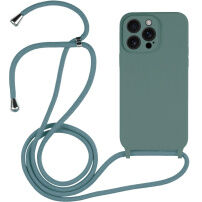 Silikonowe etui ze sznurkiem do iPhone 16 Pro - miętowe