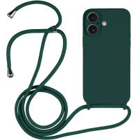 Silikonowe etui ze sznurkiem do iPhone 17 - petrol