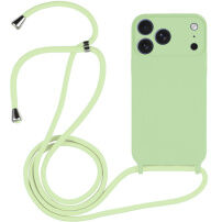 Silikonowe etui ze sznurkiem do iPhone 17 Pro Max - zielone