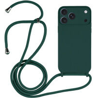 Silikonowe etui ze sznurkiem do iPhone 17 Pro Max - petrol