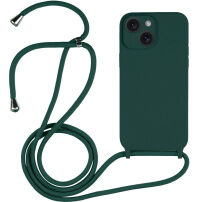 Silikonowa osłona ze smyczą dla iPhone 14 Plus - naftowy