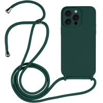 Silikonowa osłona ze smyczą dla iPhone 14 Pro Max - naftowy