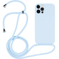 Silikonowe etui ze sznurkiem do iPhone 12 Pro - niebieskie