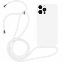 Silikonowe etui ze sznurkiem do iPhone 12 Pro - białe