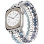 xDfind koralikowy pasek do Apple Watch 42mm / 41mm / 40mm / 38mm - niebiesko-srebrny