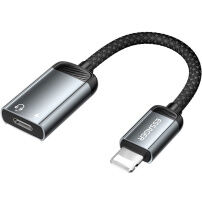 ESSAGER audio i ładująca redukcja - USB-C na Lightning - szara