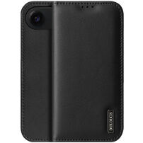 DUX DUCIS Hivo skórzane etui z klapką do iPhone Air - czarne